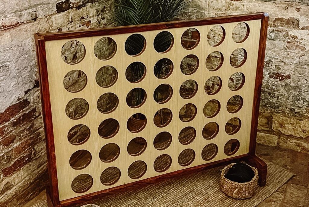 Connect 4 luxury indoor game hire for weddings and events in Lincolnshire, Nottinghamshire and Derbyshire