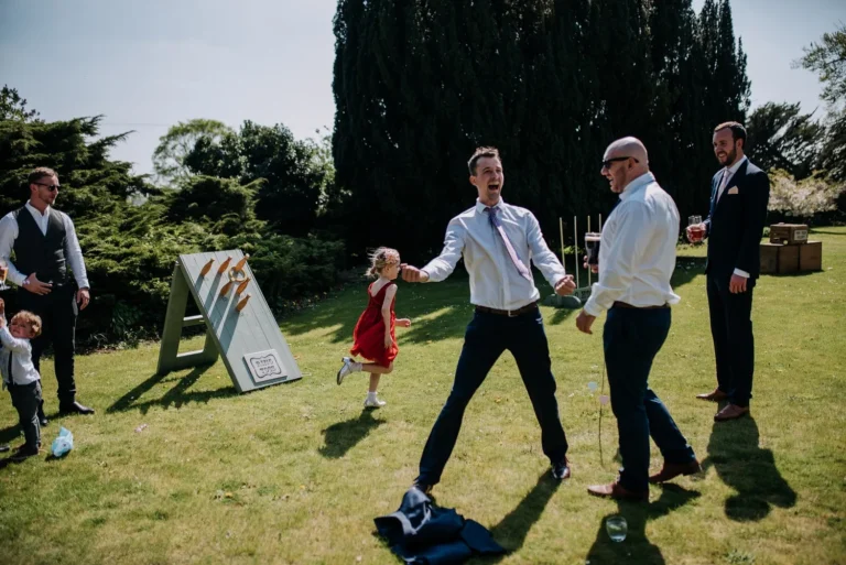 The Best wedding entertainment ideas for adults. Like these wedding garden games perfect for creating lots of fun